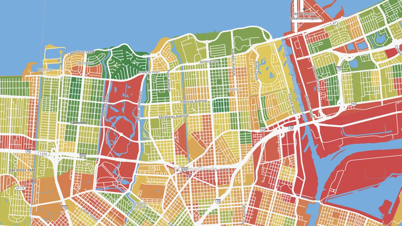 70122, LA Map of Theft Rates