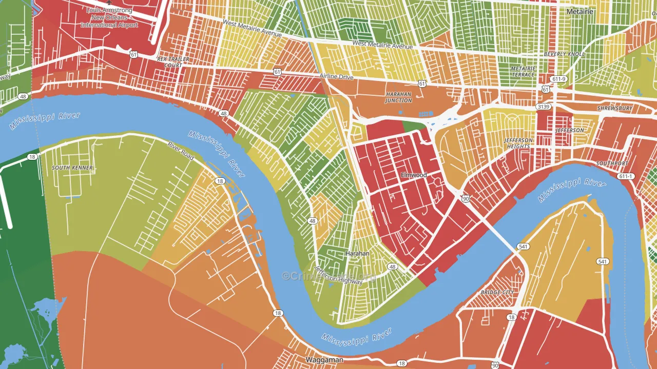 70123, LA Map of Theft Rates