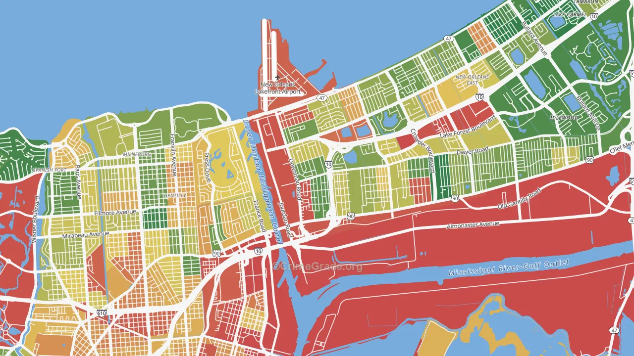 70126, LA Map of Theft Rates