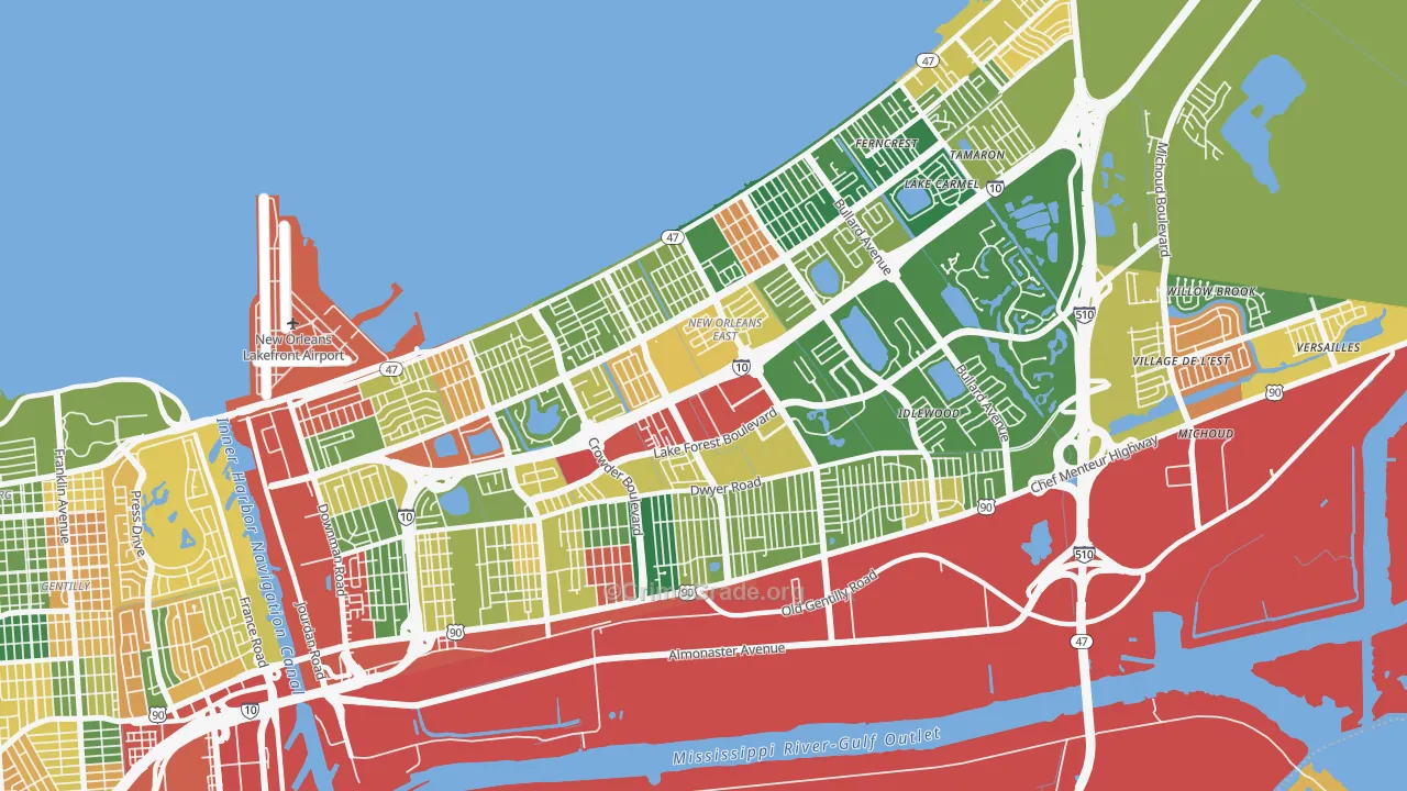 70127, LA Map of Theft Rates