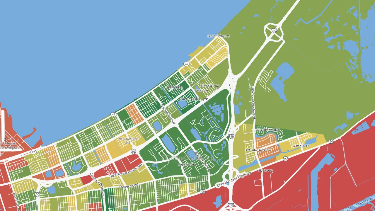 70128, LA Map of Theft Rates