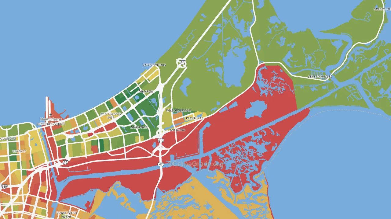 70129, LA Map of Theft Rates