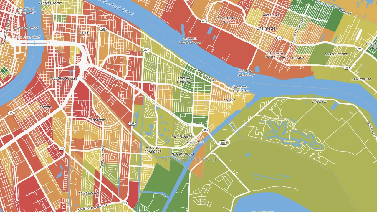 70131, LA Map of Theft Rates