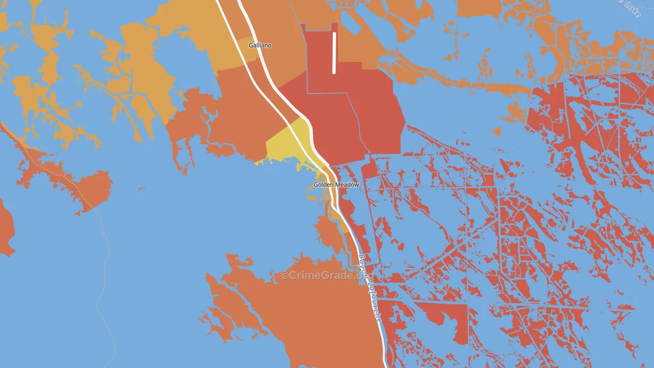 70357, LA Map of Theft Rates