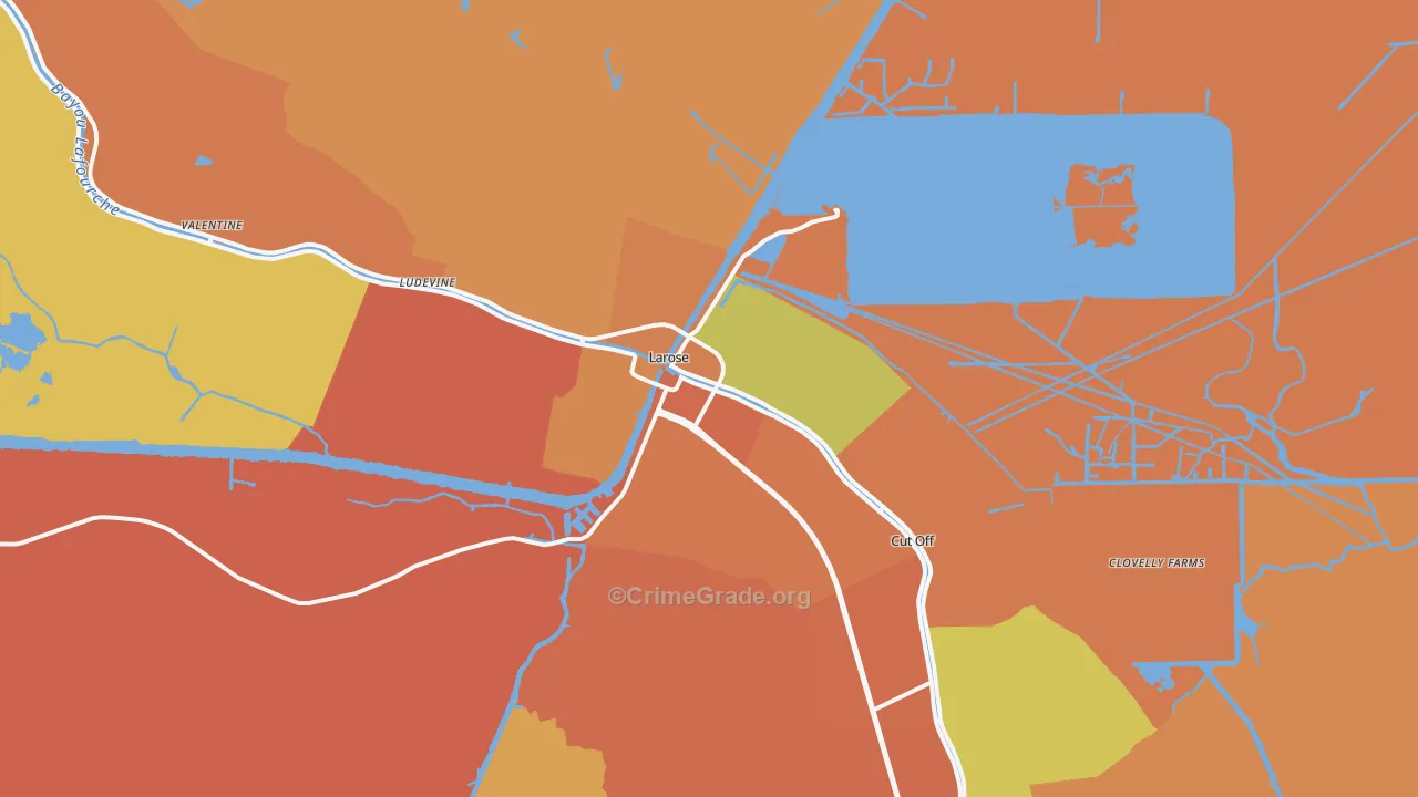 70373, LA Map of Theft Rates