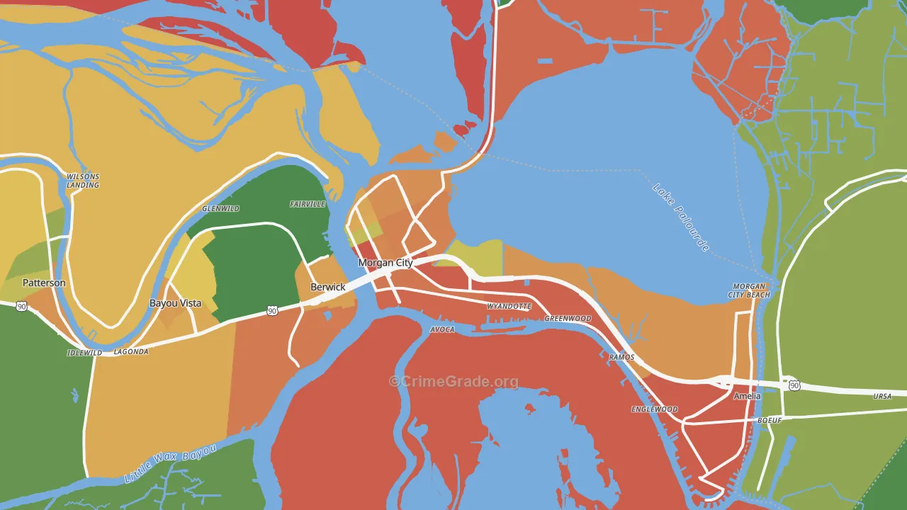 70380, LA Map of Theft Rates