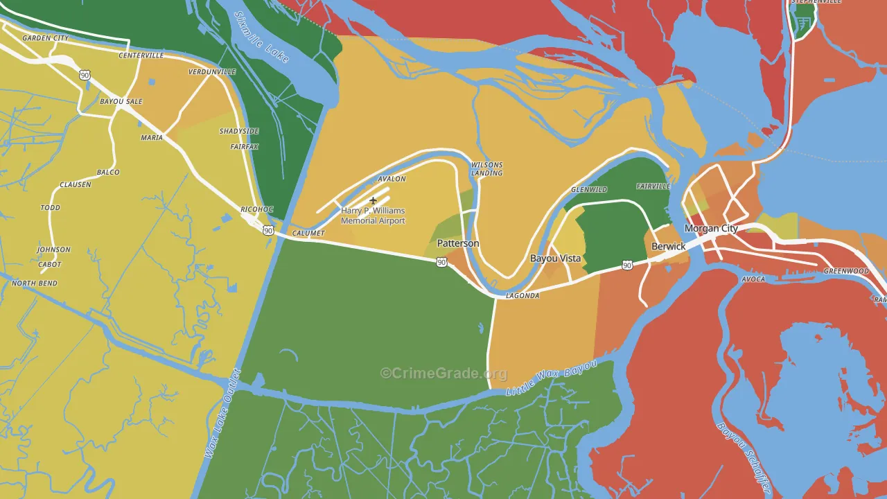 70392, LA Map of Theft Rates
