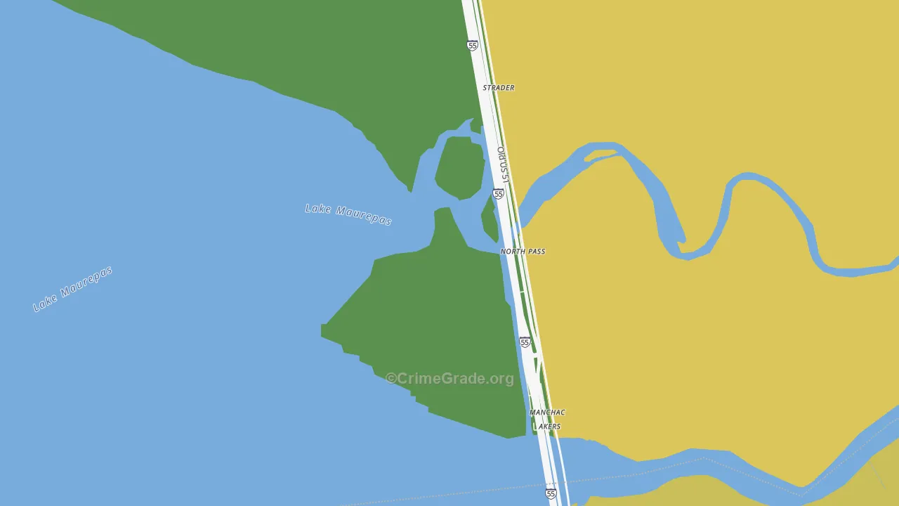 70421, LA Map of Theft Rates