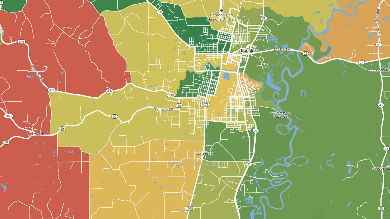 70427, LA Map of Theft Rates