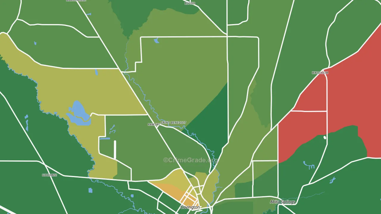 70435, LA Map of Theft Rates