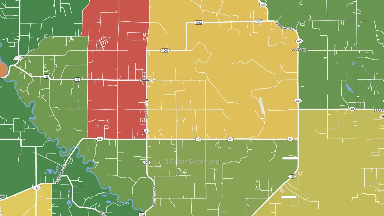 70446, LA Map of Theft Rates