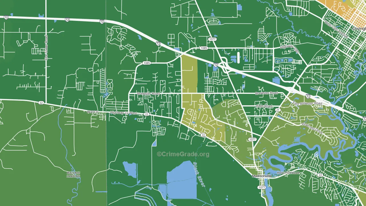 70447, LA Map of Theft Rates