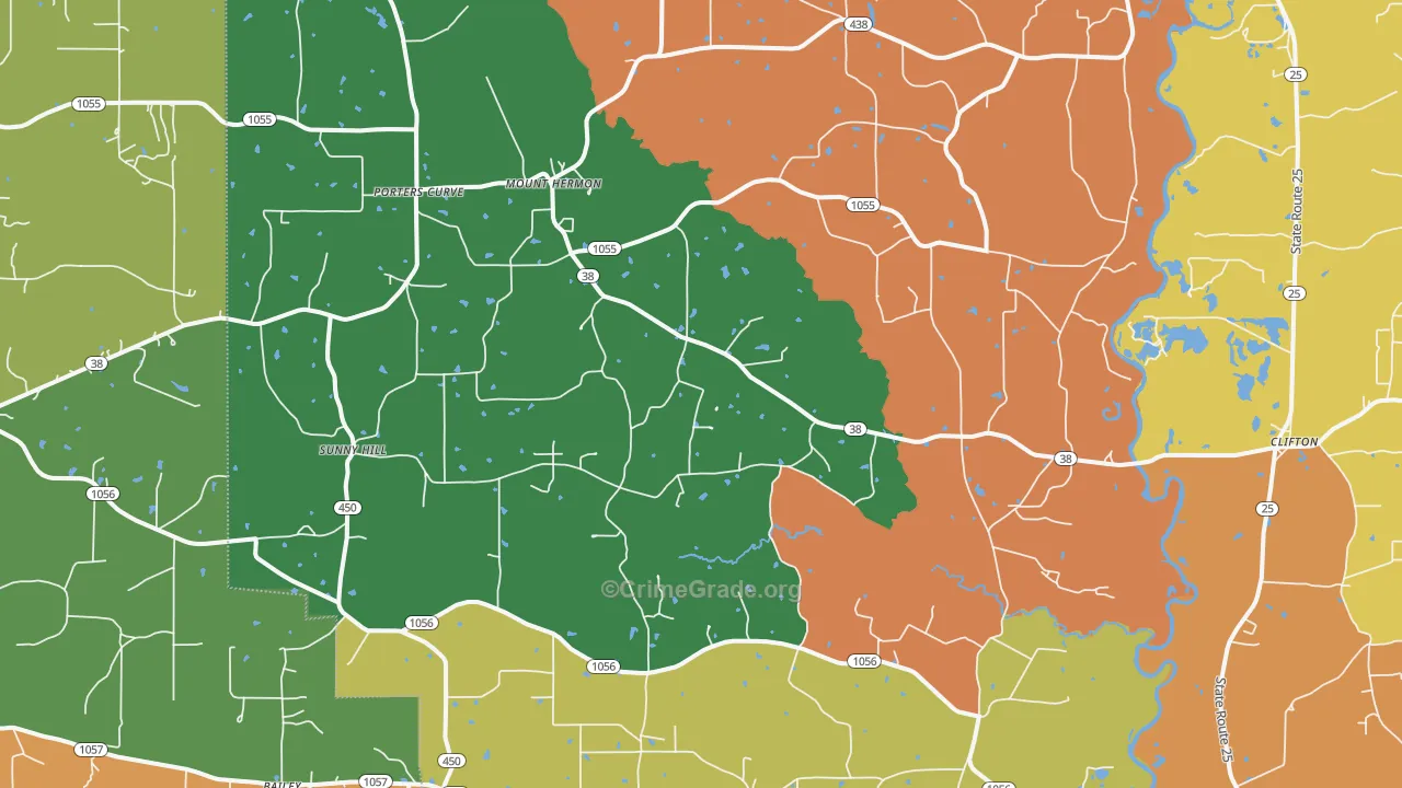 70450, LA Map of Theft Rates
