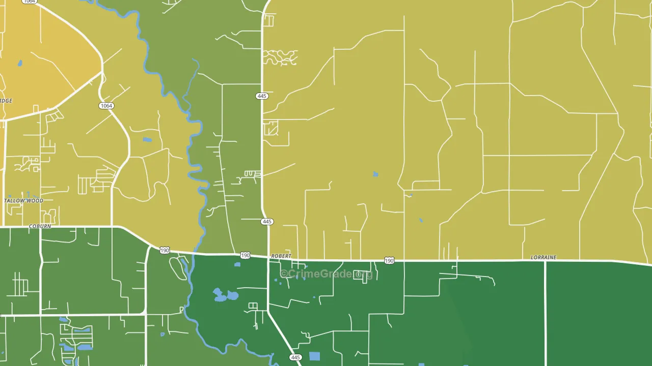 70455, LA Map of Theft Rates