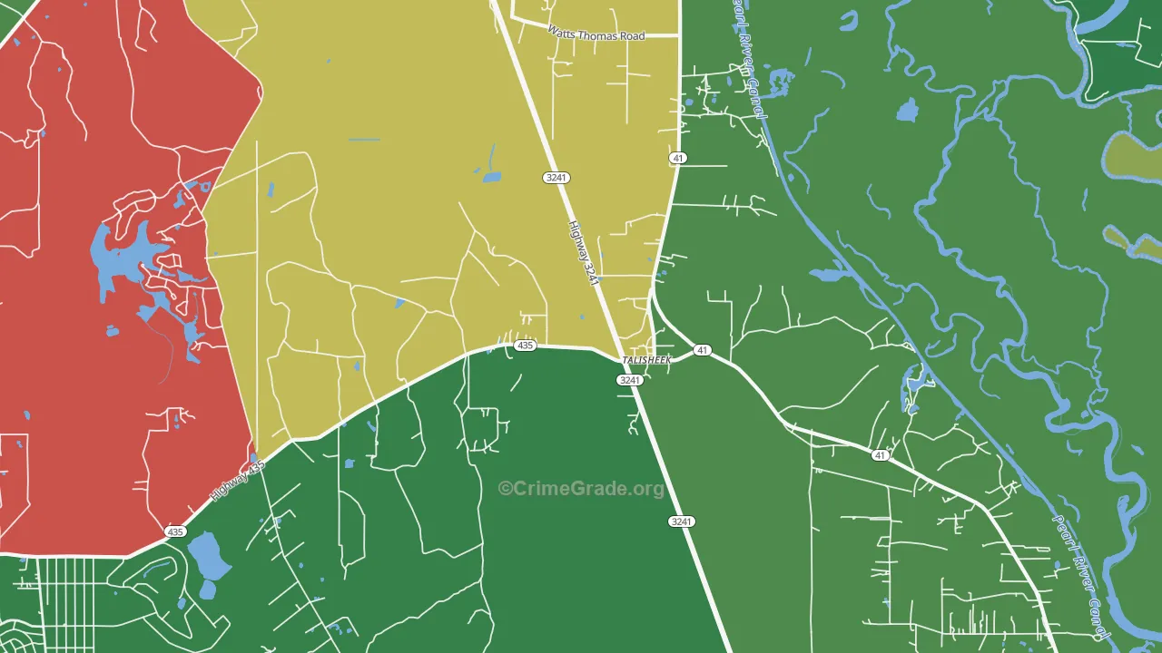 70464, LA Map of Theft Rates