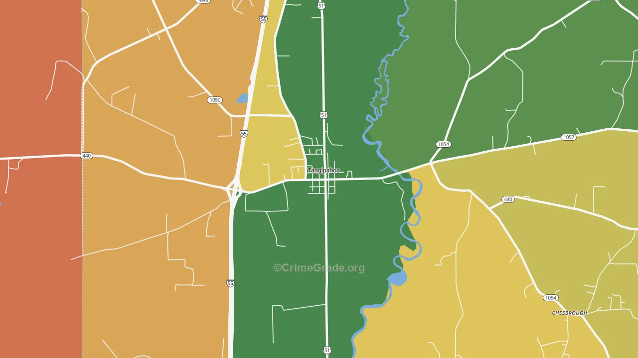 70465, LA Map of Theft Rates