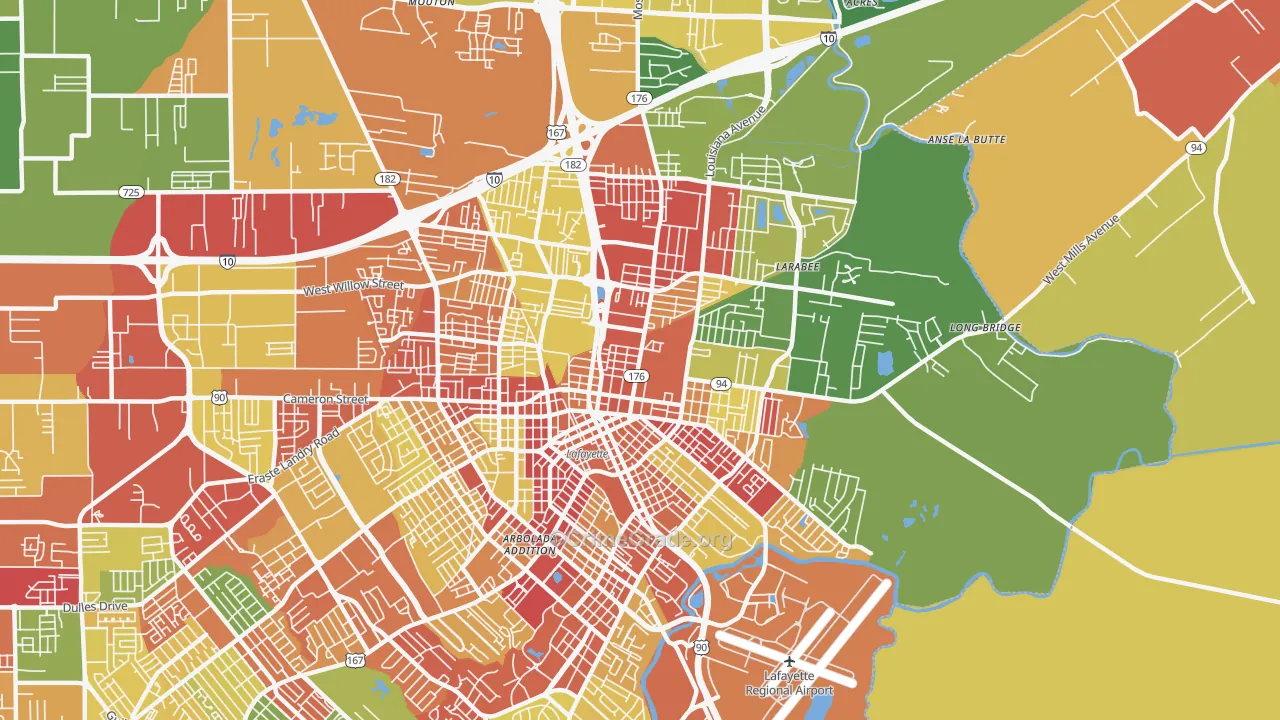 70501, LA Map of Theft Rates