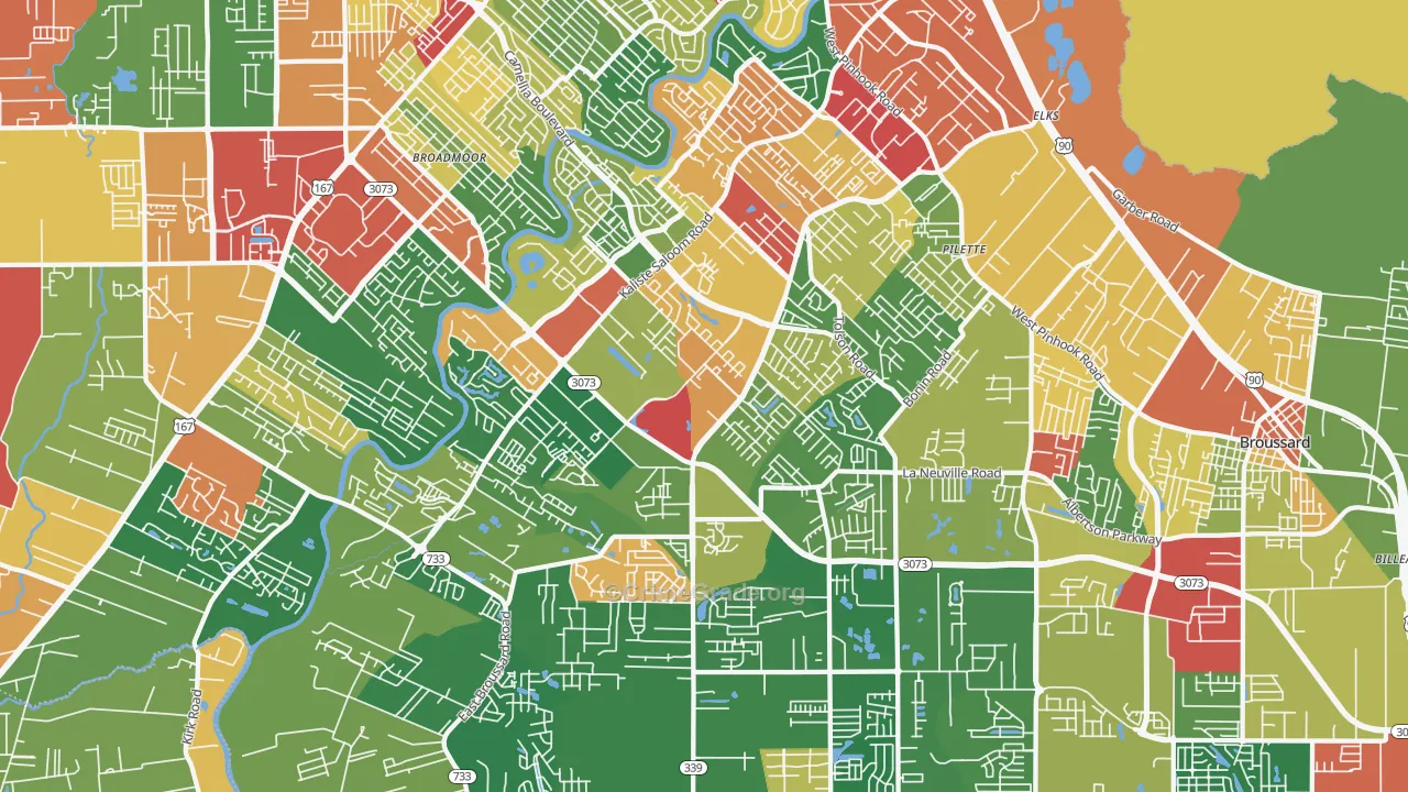 70508, LA Map of Theft Rates