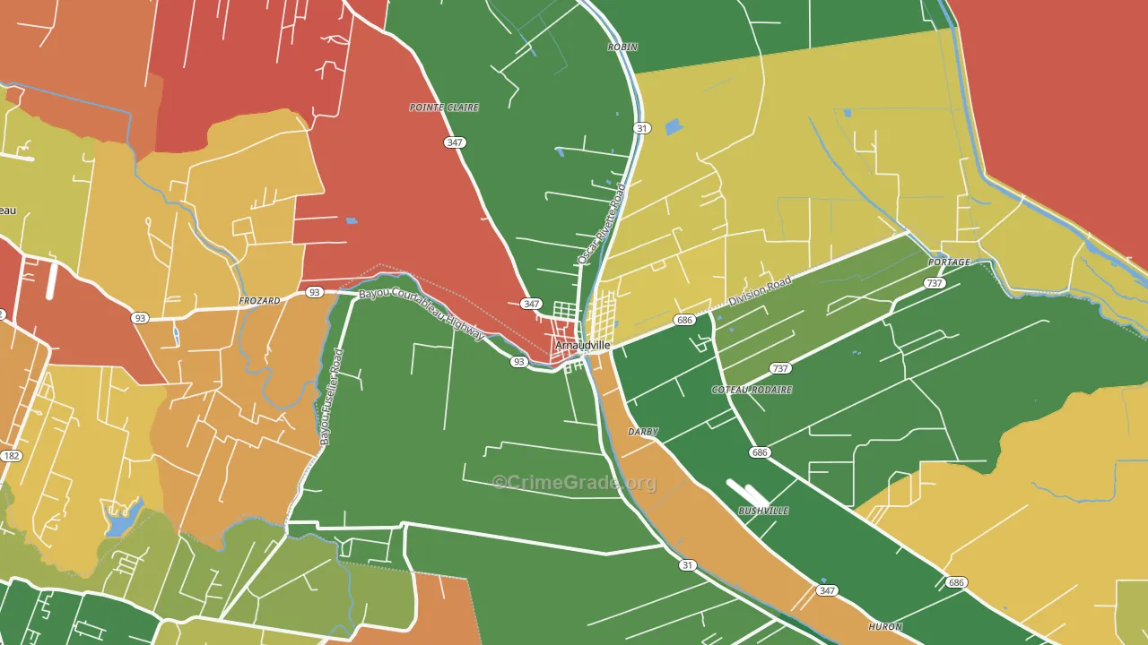 70512, LA Map of Theft Rates