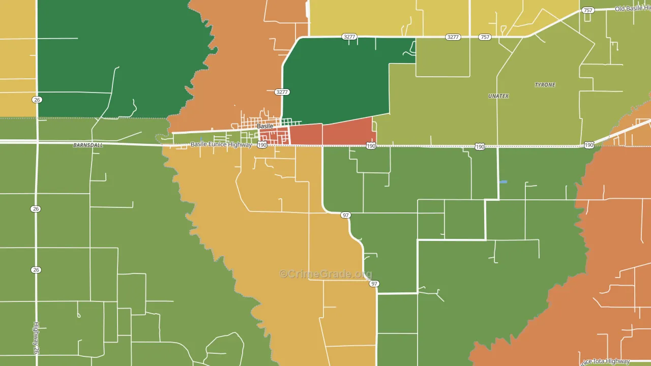 70515, LA Map of Theft Rates