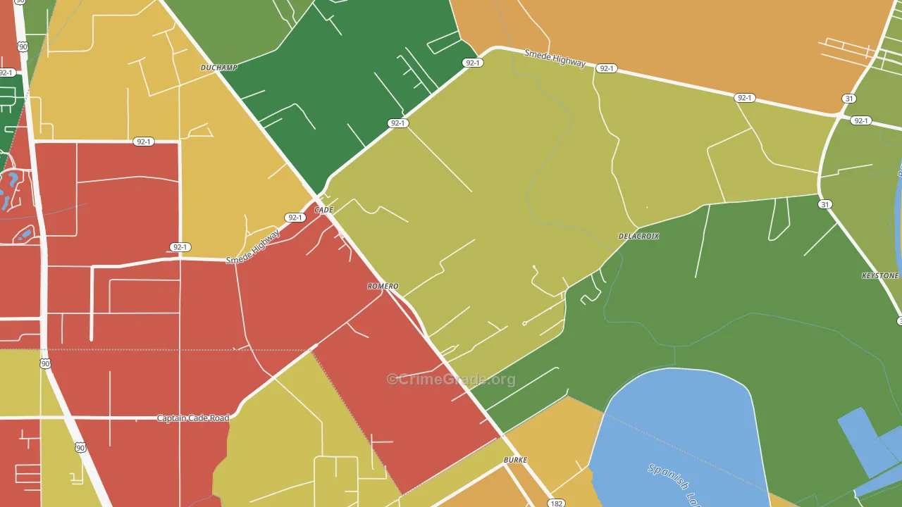 70519, LA Map of Theft Rates