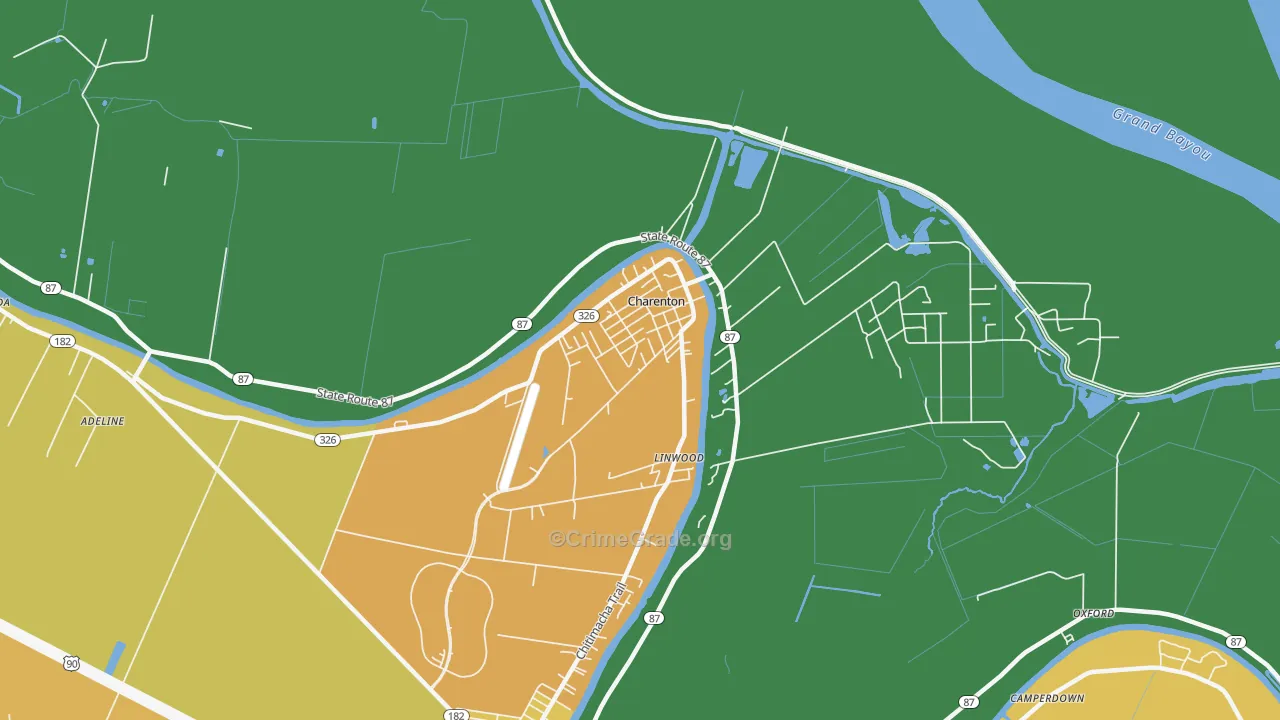 70523, LA Map of Theft Rates