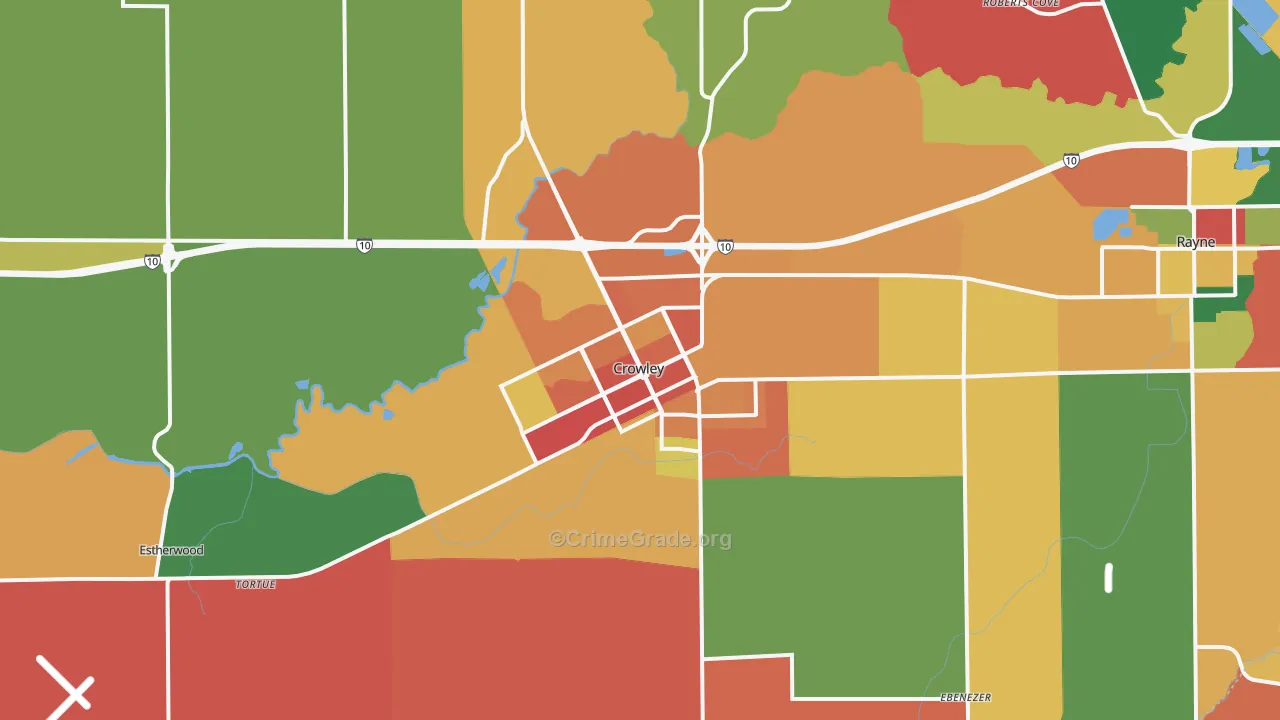 70526, LA Map of Theft Rates