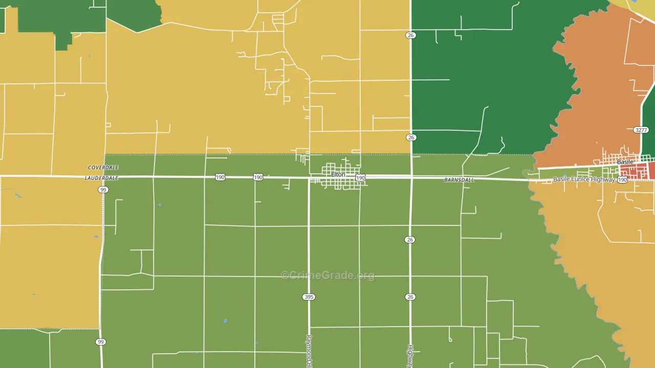 70532, LA Map of Theft Rates