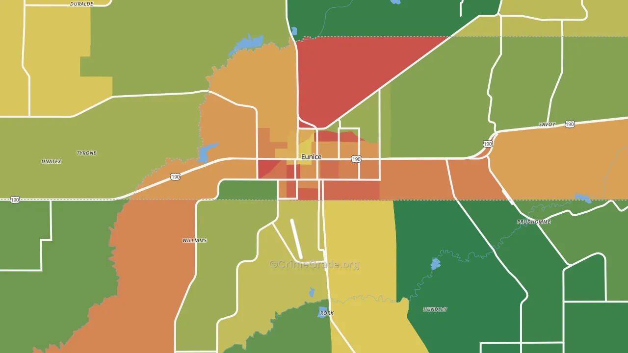 70535, LA Map of Theft Rates
