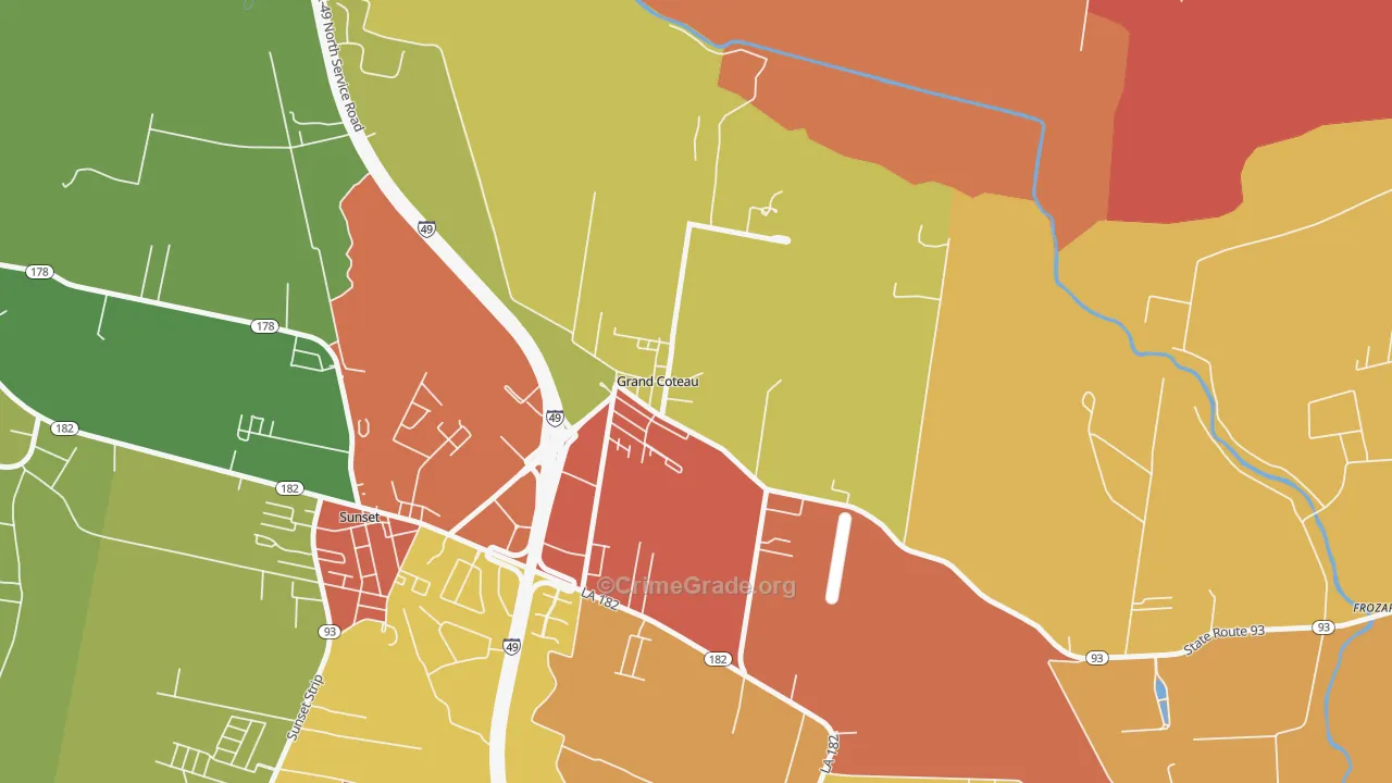 70541, LA Map of Theft Rates