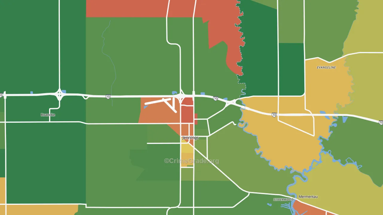 70546, LA Map of Theft Rates