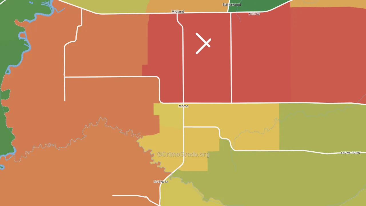 70559, LA Map of Theft Rates