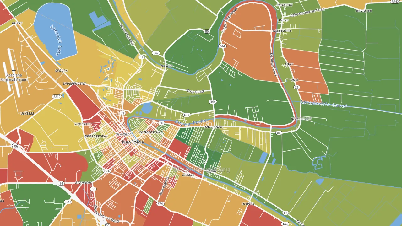70563, LA Map of Theft Rates