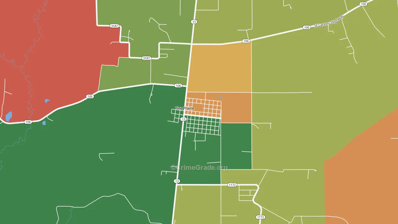 70576, LA Map of Theft Rates