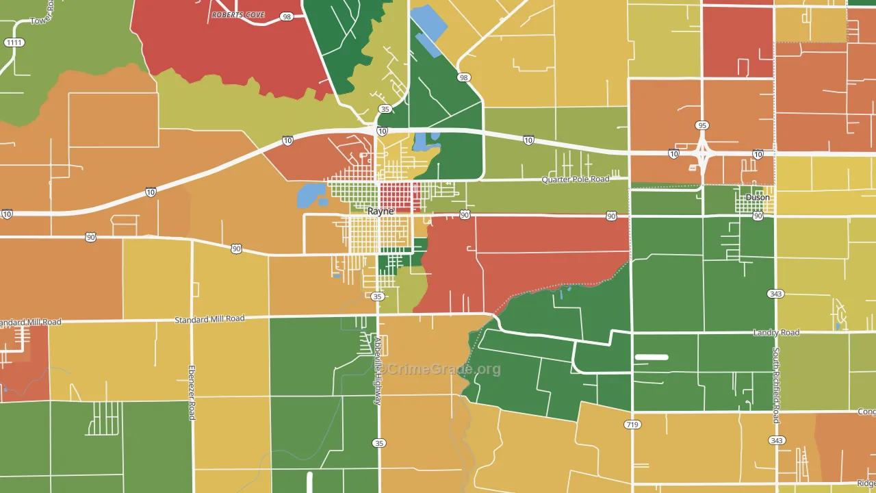 70578, LA Map of Theft Rates