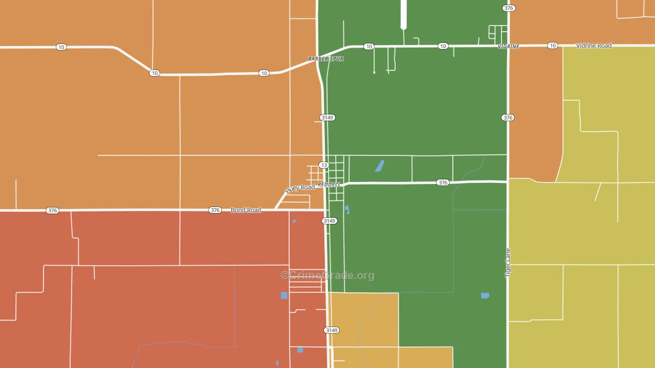 70580, LA Map of Theft Rates