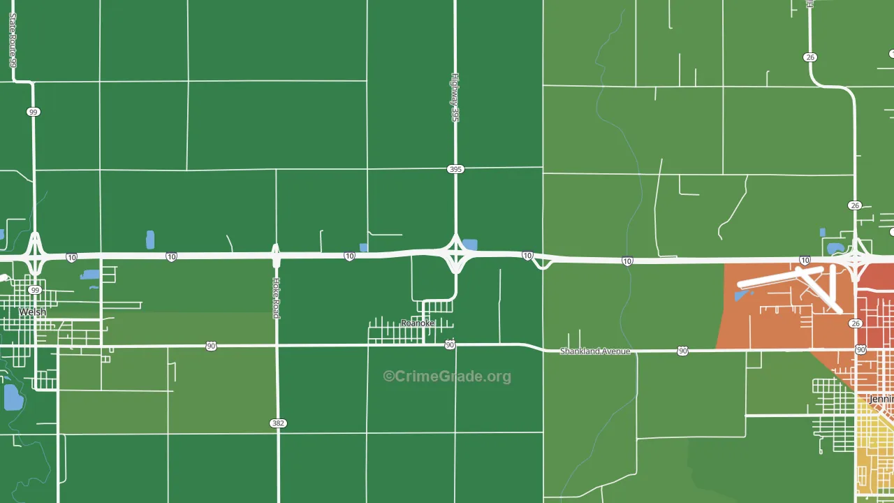 70581, LA Map of Theft Rates