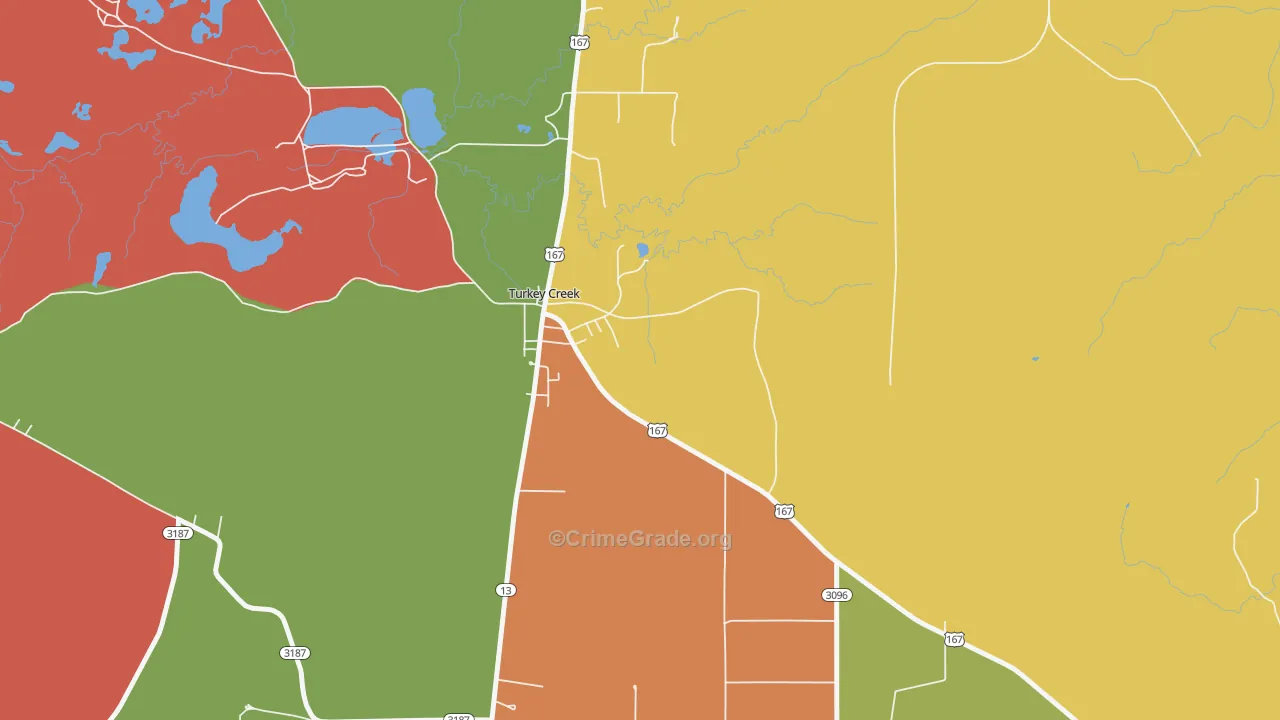 70585, LA Map of Theft Rates