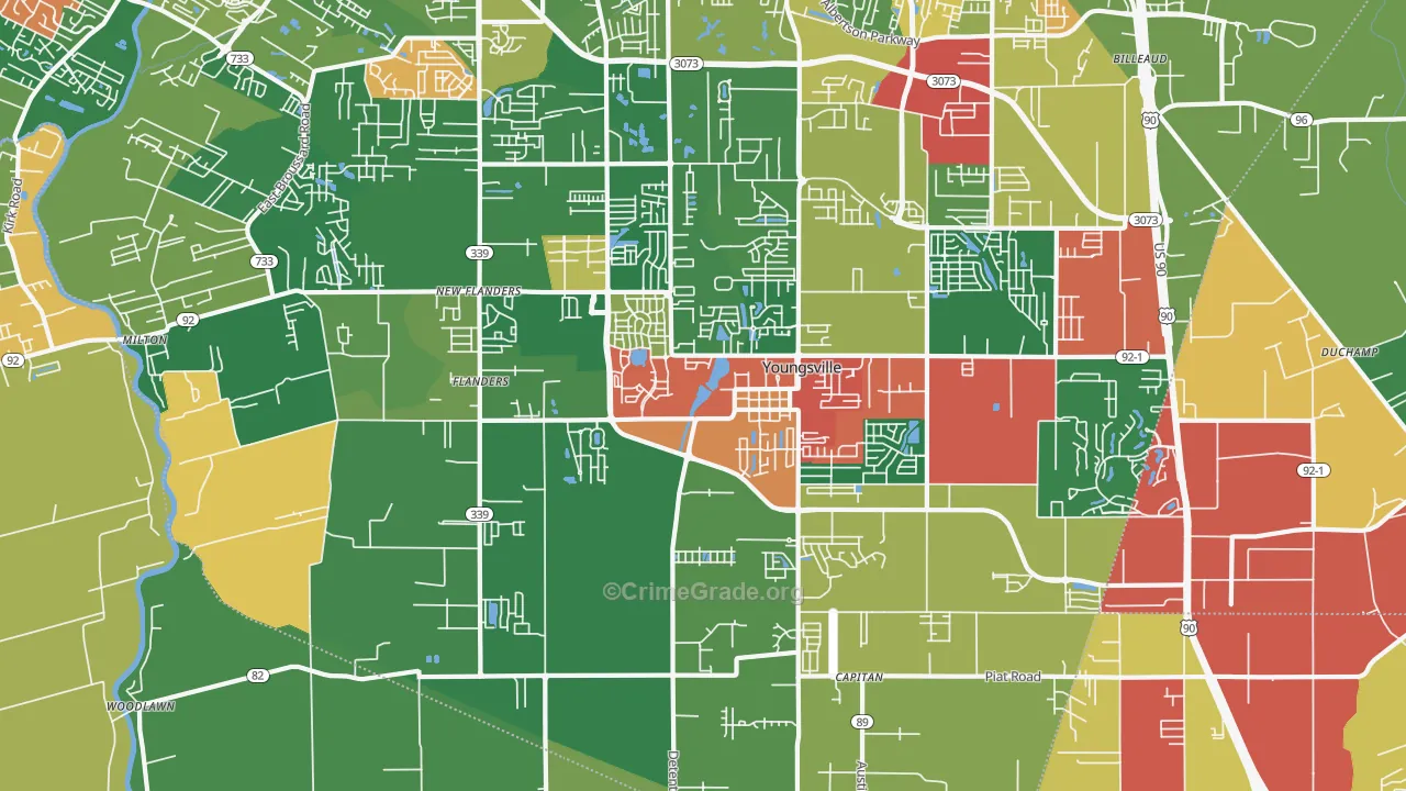 70592, LA Map of Theft Rates