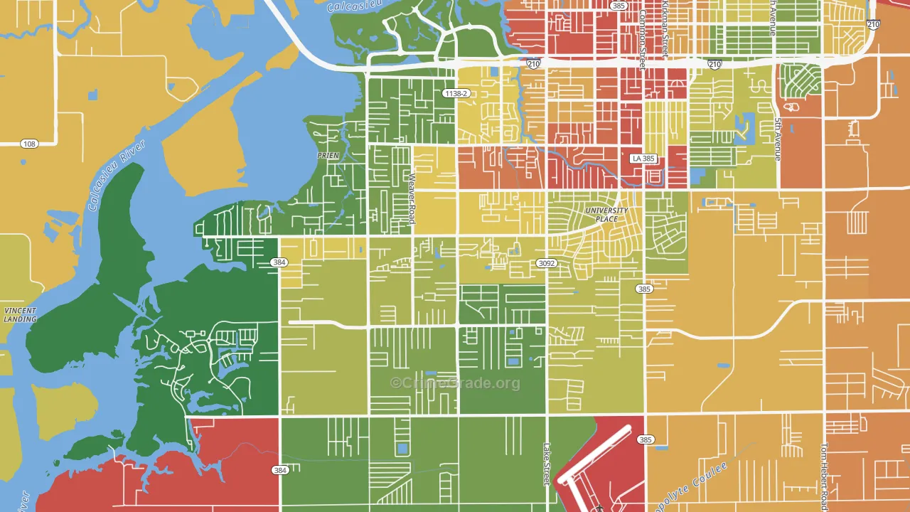 70605, LA Map of Theft Rates