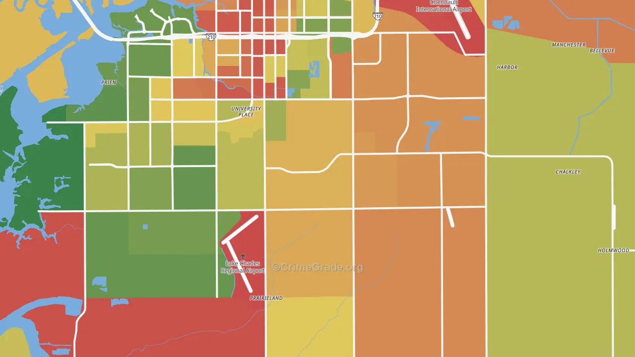 70607, LA Map of Theft Rates