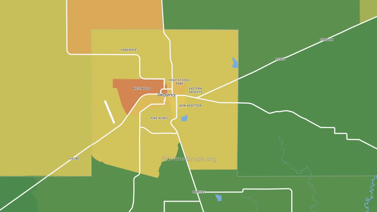 70633, LA Map of Theft Rates