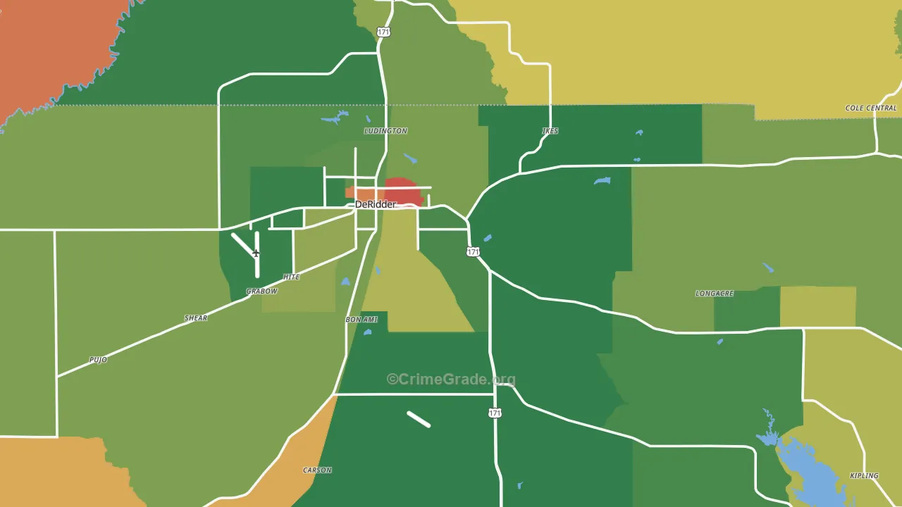 70634, LA Map of Theft Rates