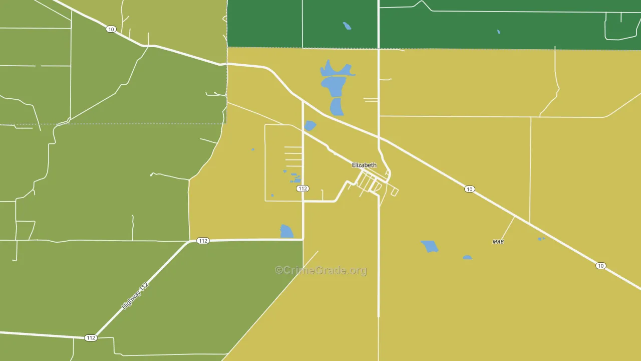 70638, LA Map of Theft Rates