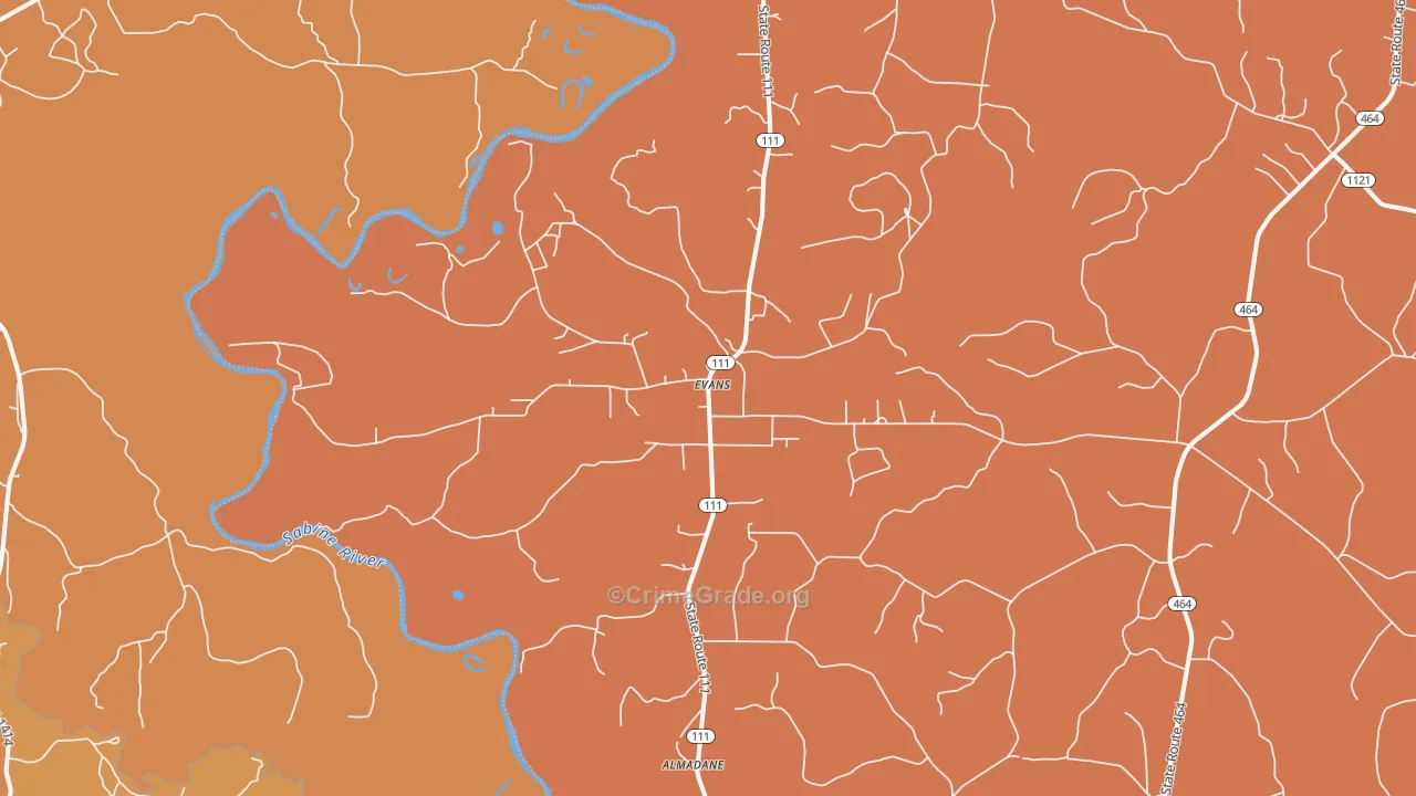 70639, LA Map of Theft Rates