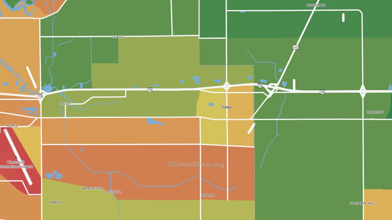 70647, LA Map of Theft Rates