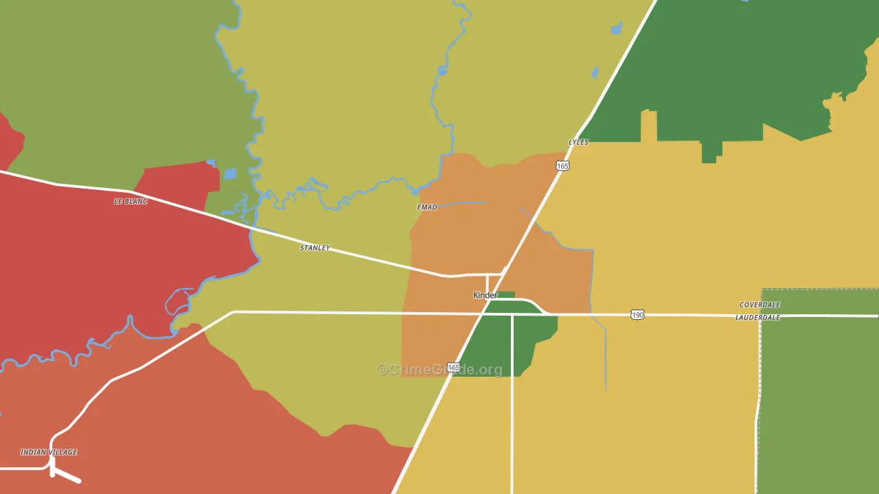 70648, LA Map of Theft Rates