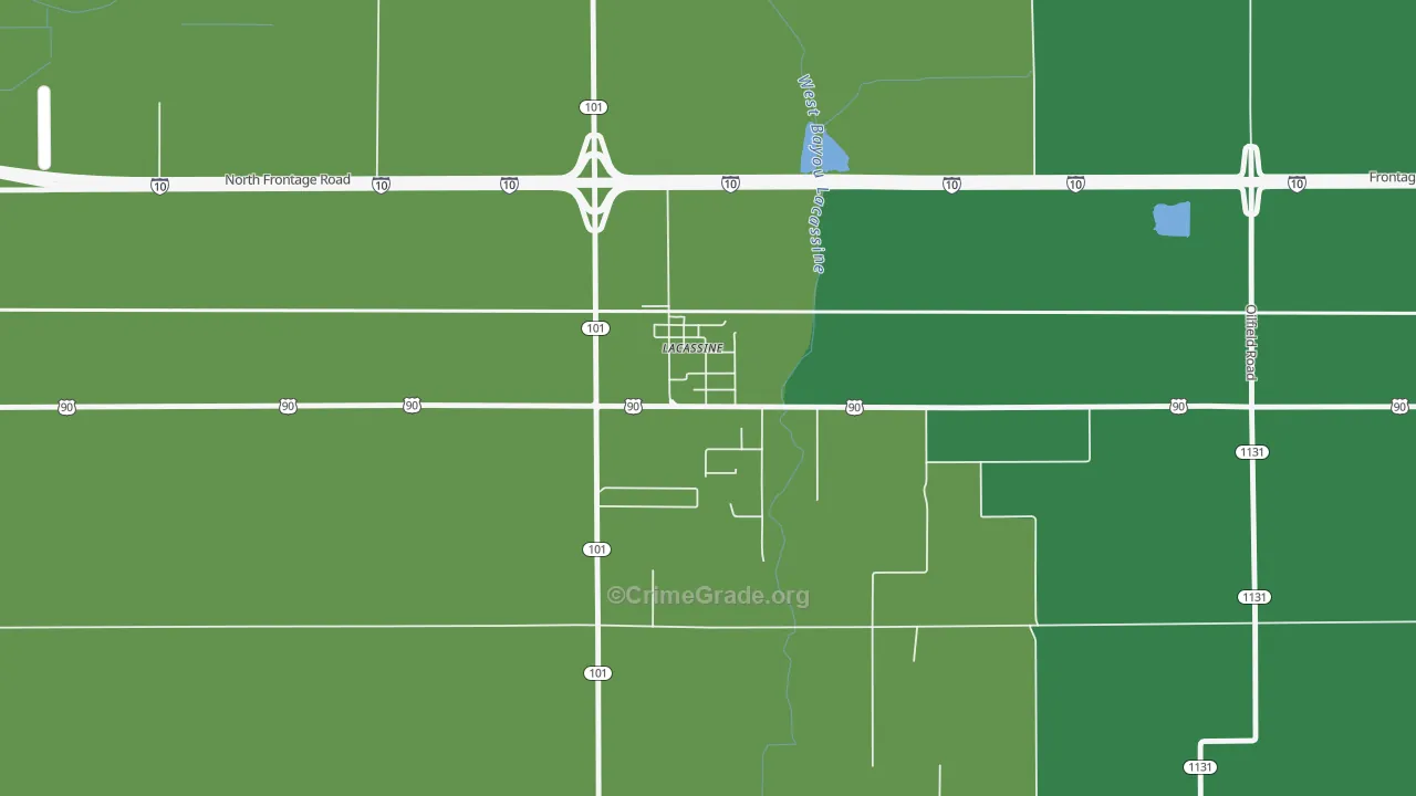 70650, LA Map of Theft Rates