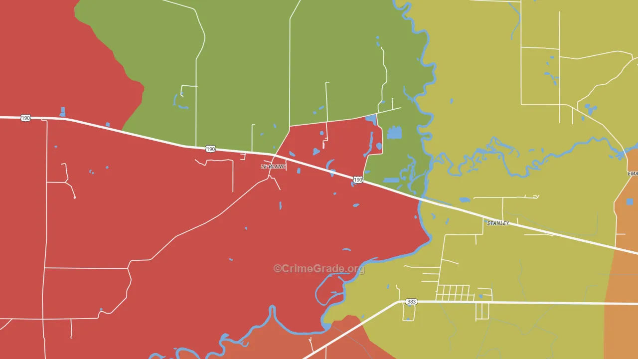 70651, LA Map of Theft Rates