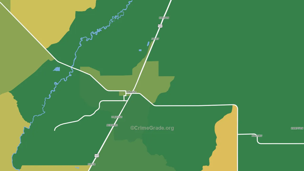 70655, LA Map of Theft Rates